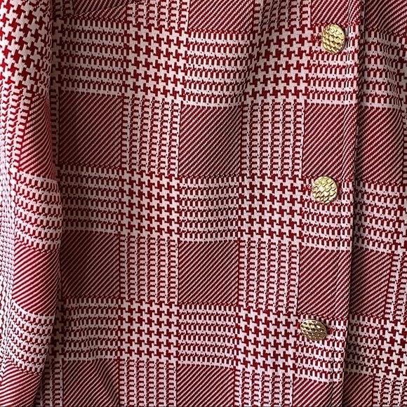 UNBRANDED Vintage Houndstooth Plaid Horse Bit Equestrian Button Front Top Sz S - Picture 8 of 9